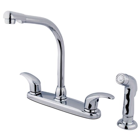 Kingston Brass 8" Centerset Kitchen Faucet, Chrome KB711LLSP